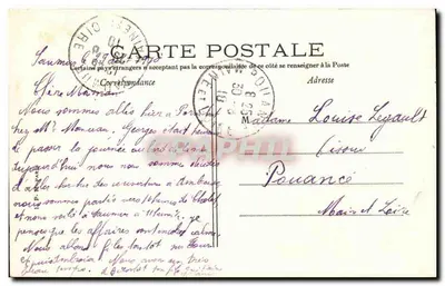 Saumur — Carrousel de Artilharia — Vvelecker, edição Saumur — Verso