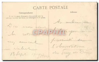 Il Tramway del Puy-de-Dôme al Col de Ceyssat — L’Auvergne pittoresca, n°3515 — Verso