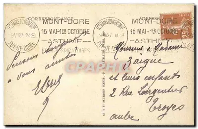 LE MONT-DORÉ — Dolina Mont-Dore i Spadzista Dore — LI. — Rewers