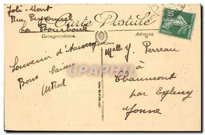 Ambiente do Mont-Dore — O Puy de Sancy visto da estrada — LL. — Editor LL, n° 93 — Verso
