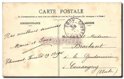 Clermont-Ferrand - A Igreja de São Pedro e o Edifício das Pós - Lib. Bougé-Béal, 21 rua da Espada — Verso