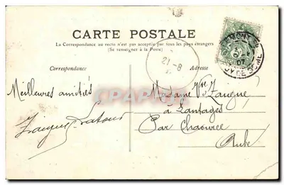 Royat — Excursão de Clermont-Ferrand ao Puy-de-Dôme — editor não identificado, número de série 2 — Verso