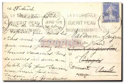 La Bourboule - Ogólny widok na zakład leczniczy — wydawca nieznany, nr 8 — Rewers