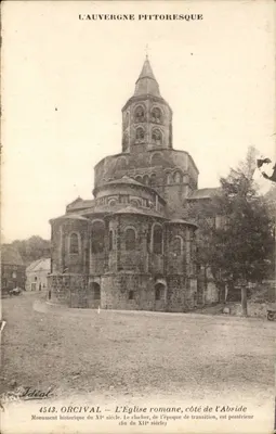 Orcival — A Igreja Romana, lado da Abside — Ideal, n° 4543