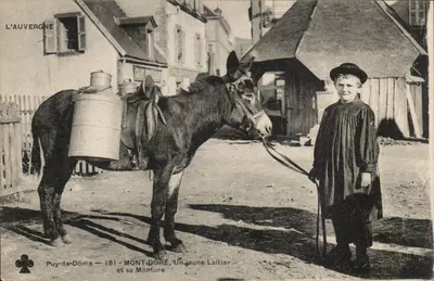 Puy-de-Dôme — Mont-Dore, Um jovem leiteiro e sua montaria — editor Puy-de-Dôme, n° 181