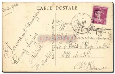 Cabrelaire Auvergnat — A Auvergne pitoresca — Edição 'Idéal' n°213 — Verso