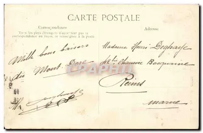A Auvergne pitoresca — Gentil Auvergnate, Olhar distraído, Cuidado com a jata, Você vai derramar o leite — Editor E.D. n°33 — Verso