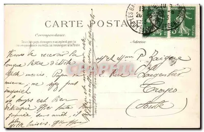 Dall’Auvergne — queste fiori vi portano la Felicità — V.D.C. n°3509 — Verso