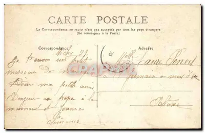 La Bourrée d'Aubergne — escena de café — M. Licardies, 1899 — Reverso