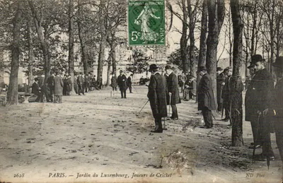 PARIS — Luxembourg Bahçesi, Cricket Oyuncuları — ND Fotograf, no 2628