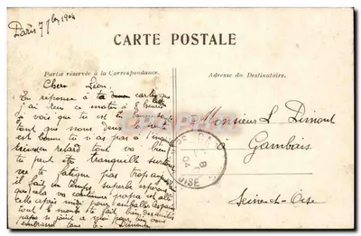 Paris — Praça do Châtelet — editor desconhecido, número de série não visível — Verso