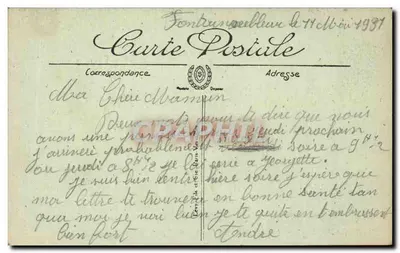 Fontainebleau — Het Kasteel — De Fontein van Diana — I.L. — Achterkant