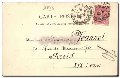 Paris - Prefeitura do 18º Distrito — Rue Ordener — n° 361 — Verso