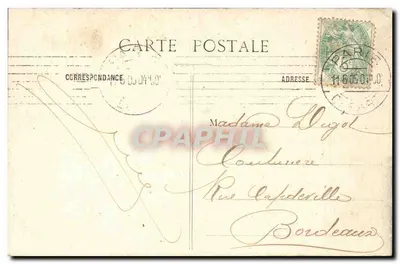 Paris — Ópera — Bilhete postal antigo n°8805 — Verso