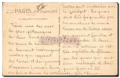 Notre-Dame w Paryżu — Brzegi Seiny — Wydawnictwo YVON, N° 477 — Rewers
