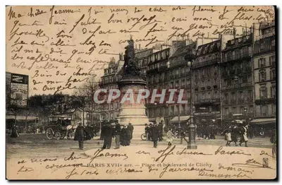 Paris XVIIIe arr. — Praça e boulevard de Clichy — editor anônimo, n° 48