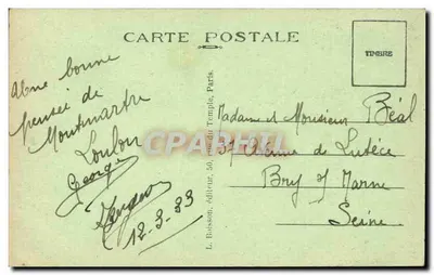 Paryż-Montmartre — Bazylika Świętego Serca Panny Maryi — J.H. wydawca — Rewers