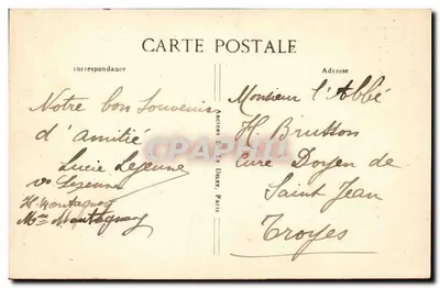 Paris — Sacré-Cœur — unbekannter Verlag, Nr. 4500 — Rückseite