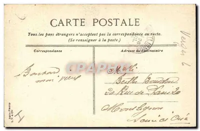Paryż, Avenue de l'Opéra — widok miejski — wydawca L.Y. & Cie, nr 41 — Rewers