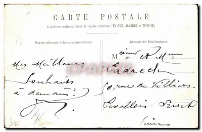 PARIS - Porta Saint-Martin — vista urbana com letreiro 'COURS de DAN' — editor DUBOIS — Verso