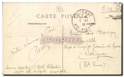 París de Noche — Una Fiesta de Noche — La Columna de la Bastilla Iluminada — C. M. n°1358 — Reverso
