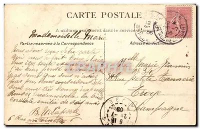 Antiga Prefeitura do 18º Distrito — praça das Abbesses em Montmartre — G.C.A., Paris — Verso