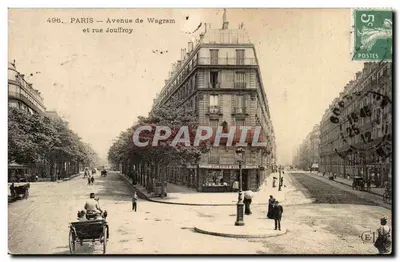 Paris — Avenida de Wagram e rua Jouffroy — editor desconhecido, n° 496