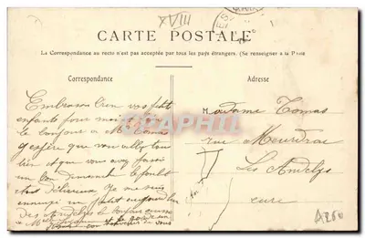 Paryż XIX wieku — Funicular i Sacré-Cœur — E.V. 404 — Rewers