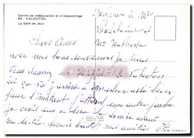 Centro de Reabilitação e Aparelhos — A Sala de Jogos — Valenton 94 — Verso