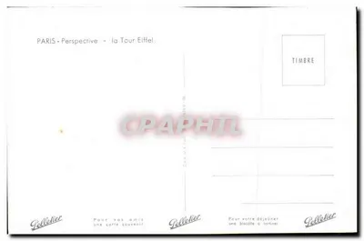Paryż - Perspektywa - Wieża Eiffla — wydawca Pelletier, nr 175 — Rewers