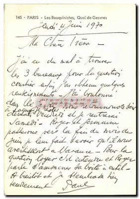 Księgarze, nabrzeże Gesvres — Paryż — Albert Monier, nr 145 — Rewers