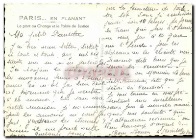 Paris — O ponte au Change e o Palácio de Justiça — Yvon — Verso