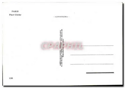 Piazza Clichy — Parigi — edizione ABEILLE-CARTES — Verso