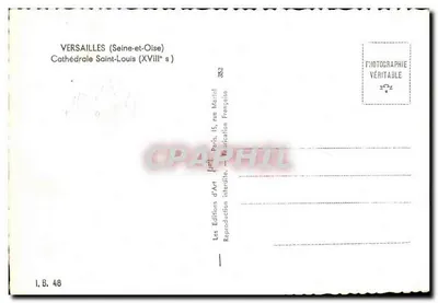 Versailles — Katedra Świętego Ludwika (XVIII w.) — Les Editions d'Art, Paryż — Rewers