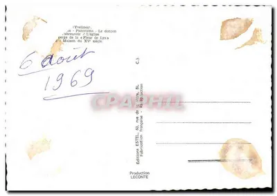 Houdan — widok panoramiczny — Wydawnictwo ESTEL, ulica Mère, BL — Rewers