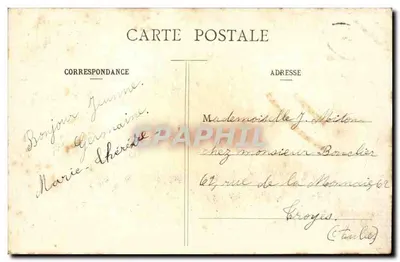 Paryż - La Conciergerie — widok mostu i historycznego budynku — Rewers