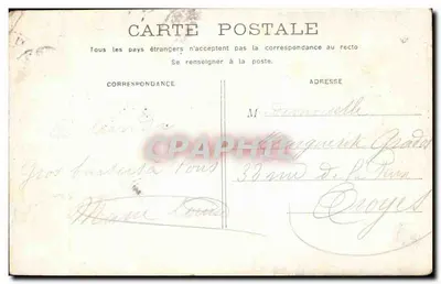 Paryż — Kościół Sorbonki — widok fasady z pomnikiem Aucoste Conte — wydawca Paryż — Rewers