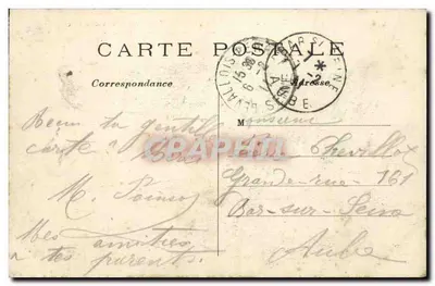 Paryż – Plac Carrousel – Pawiłon Richelieu i Statua Gambetta – C.M. n°300 — Rewers