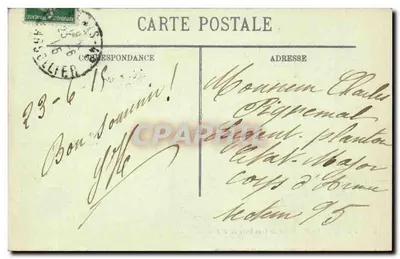Paris — O Monumento de Gambetta e o Louvre — LL — Verso