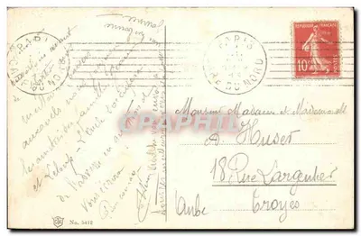 Paryż. Most Arcole i Ratusz — wydanie Unilight, n° 12 — Rewers