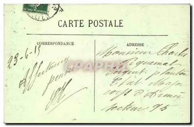 Plac Konkordii — Fontanna, ulica Royale i Madeleine — LL. n°1112 — Rewers