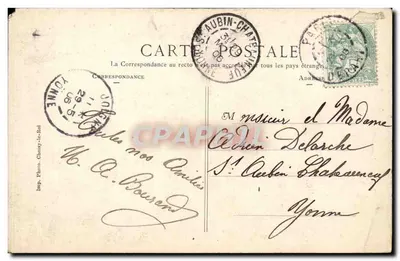 Igreja de São Nicolau dos Campos — vista da rua Cunin-Gridaine — Vieux Paris B. G. (depositado) — Verso