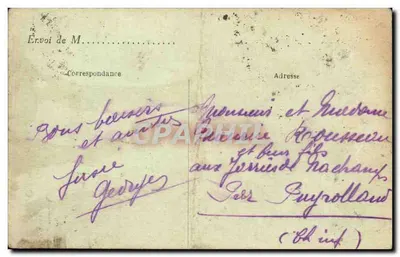 Parijs — De Grote Boulevards, Boulevard St-Denis en Poort St-Martin — D.P. — Achterkant