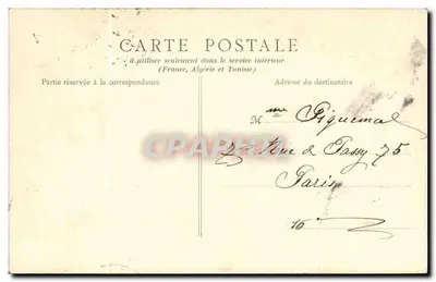 PARIS — Estátua do Sargento Bobillot — G. F. Paris, n° 104 — Verso