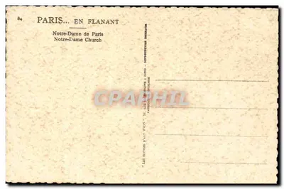 Notre-Dame de Paris — Vista da fachada — Edições de Arte YVON — Verso