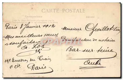 Paris — « Quand Même ! » de Mercié — Carrousel dos Tuileries — Verso