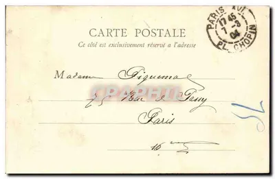 Paris — Arco do Triunfo — E.R. Paris n°47 — Verso