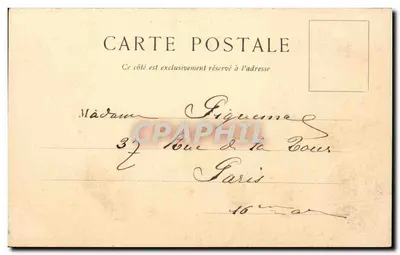 Paris XVIe arr. — Square Alboni — vista com igreja no fundo — editor não identificado, n° 35 — Verso
