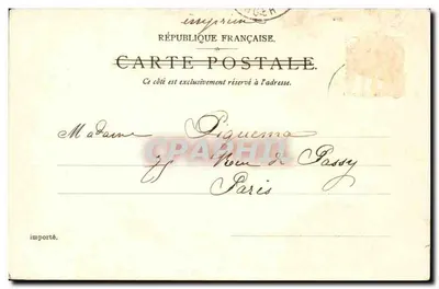 Place Ranelagh — Uciekinier Miłości — Wydawca P. N. & D. Paryż, nr 891 — Rewers