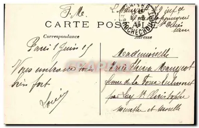 Paryż (18e arrondissement) — Ogólny widok Butte-Montmartre i Bazyliki Sacré-Cœur — C. M. n°210 — Rewers